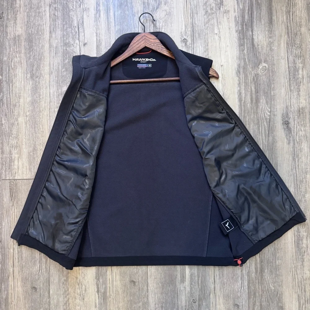 Hawke & Co Men's Black Zip Up Vest Size M